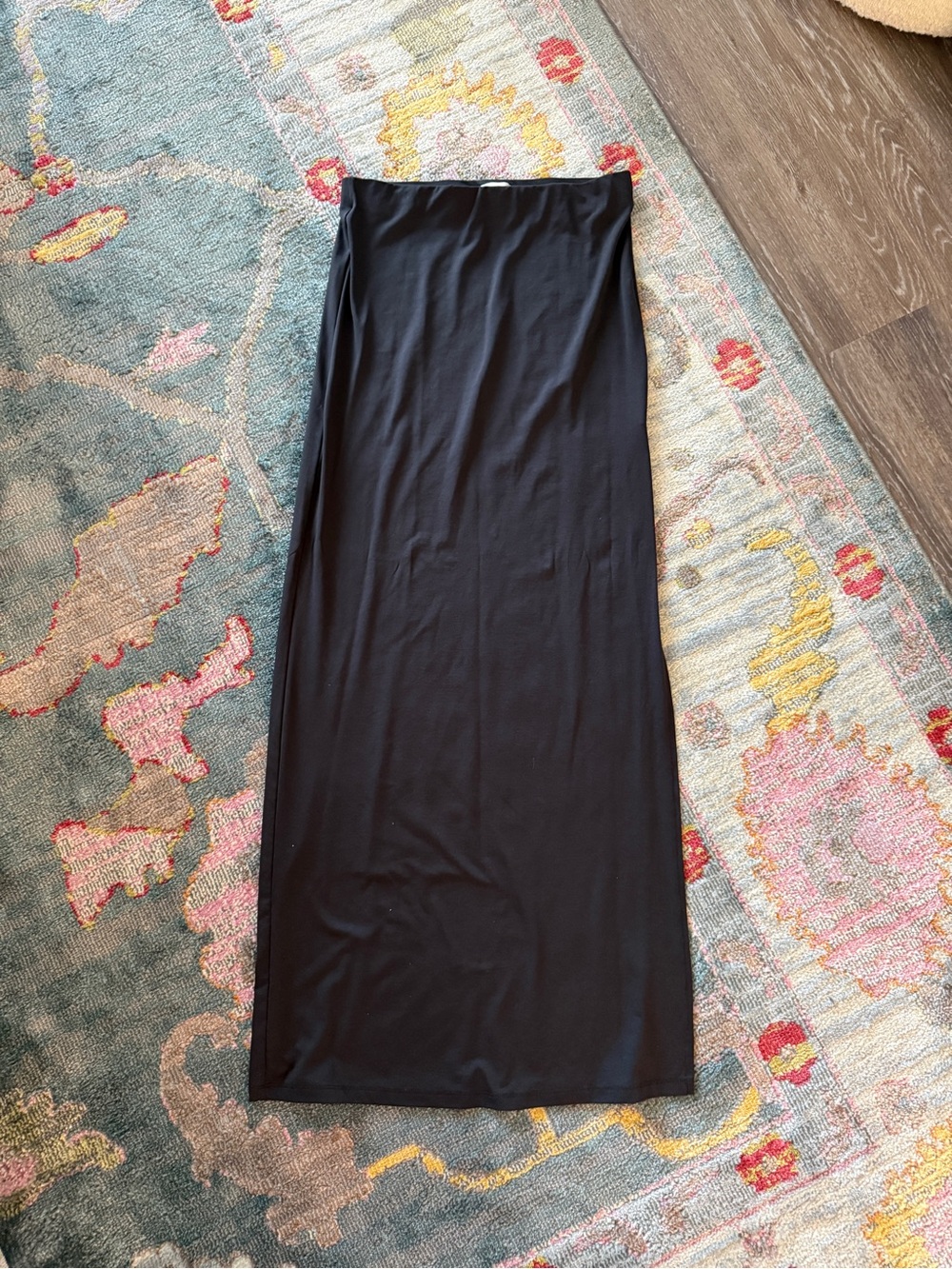 Bershka Black Maxi Skirt - Sleek Stretch Fit